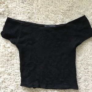 Off the shoulder black Brandy Melville top